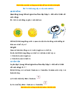 Giải Sgk Toán lớp 3 Bài 74: Khả năng xảy ra của một sự kiện (Kết nối tri thức)