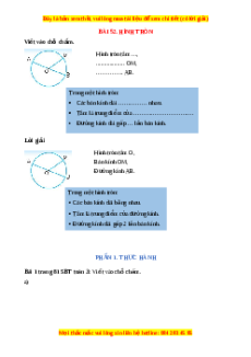 VBT Toán lớp 3 Bài 52 (Chân trời sáng tạo): Hình tròn