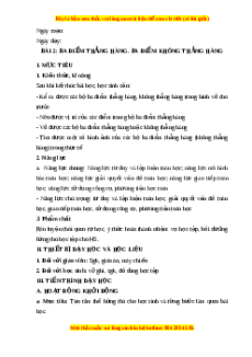 Giáo án Ba điểm thẳng hàng. Ba điểm không thẳng Toán 6 Chân trời sáng tạo