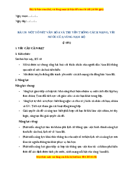 Giáo án Bài 26 Lịch sử & Địa lí lớp 4 Kết nối tri thức: Một số nét văn hoá và truyền thống yêu nước, cách mạng của đồng bào Nam Bộ