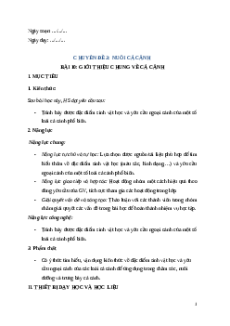 Giáo án chuyên đề Bài 10: Giới thiệu chung về cá cảnh Công nghệ Lâm nghiệp thủy sản 12 Kết nối tri thức