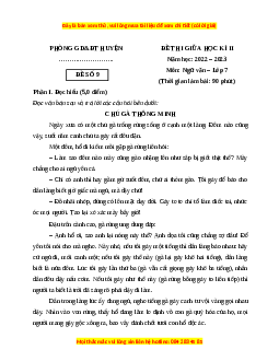 Đề thi giữa kì 2 Ngữ Văn lớp 7 Kết nối tri thức (Đề 9)
