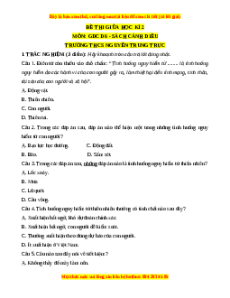 Đề thi GDCD 6 giữa kì 2 THCS Nguyễn Trung Trực - Đề 3 có đáp án