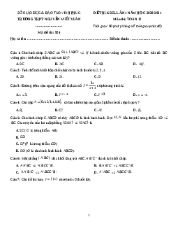 Đề thi thử Toán trường Nguyễn Viết Xuân năm 2021