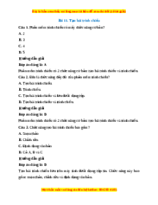 Trắc nghiệm Tin học 7 Bài 11 Kết nối tri thức: Tạo bài trình chiếu