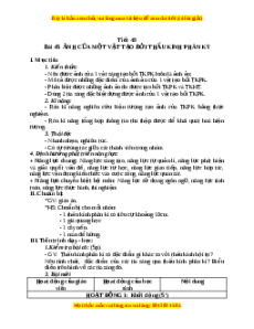 Giáo án Ảnh của một vật tạo bởi thấy kính phân kì Vật lí 9