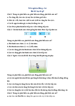 Trắc nghiệm KHTN 6 Kết nối tri thức phần Vật lí (có đúng sai)