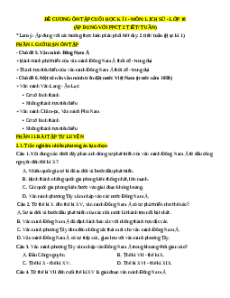 Đề cương ôn tập Cuối kì 1 Lịch Sử 10 cấu trúc mới (2 tiết/tuần, chung 3 sách)