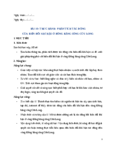 Giáo án Bài 19 Địa lí 9 Cánh diều: Thực hành