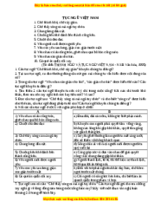 Phiếu bài tập Tuần 4 Tục ngữ Ngữ văn 7