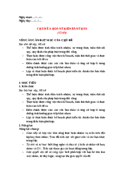 Giáo án Chủ đề 3 HĐTN 12 Kết nối tri thức: Hoàn thiện bản thân