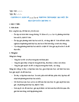 Giáo án Bài tập cuối chương 6 Toán 9 Kết nối tri thức
