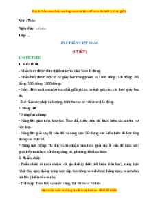 Giáo án Tiền Việt Nam Toán 2 Chân trời sáng tạo