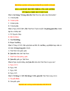Bộ trắc nghiệm Giáo dục quốc phòng 10 Kết nối tri thức (có đáp án)