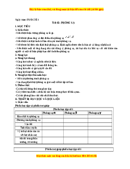 Giáo án Vật lí 12 Bài 37: Phóng xạ