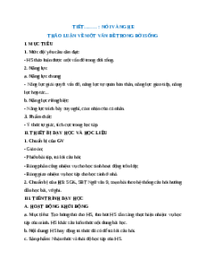 Giáo án Thảo luận về một vấn đề đáng quan tâm trong đời sống Ngữ Văn 9 Chân trời sáng tạo