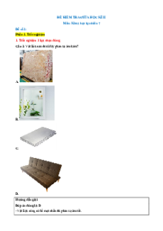 Bộ 17 đề thi giữa kì 2 KHTN 7 Cánh diều Cấu trúc mới