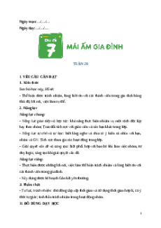Giáo án Tuần 26 Hoạt động trải nghiệm lớp 5 Cánh diều