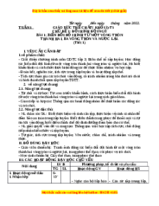 Giáo án Bài 1: Biến đổi đội hình từ một vòng tròn thành hai, ba vòng tròn và nược lại Gdtc 3 Cánh diều