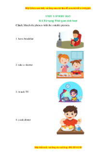 Trắc nghiệm Unit 3: Everyday Tiếng Anh 6 English Discovery
