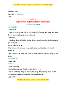 Giáo án Luyện tập chung  Toán lớp 1 Cánh diều