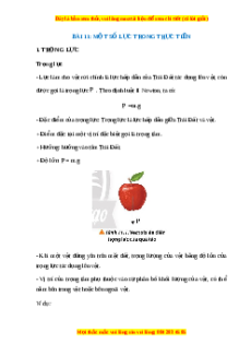 Lý thuyết Vật lý 10 Chân trời sáng tạo Bài 11: Một số lực trong thực tiễn