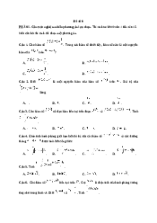 Đề thi giữa kì 2 Toán 12 Chân trời sáng tạo 2024 (Đề 6)