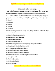 Trắc nghiệm Bài 5 Lịch Sử 10 Kết nối tri thức: Khái niệm văn minh. Một số nền văn minh Phương Đông thời kì cổ - trung đại