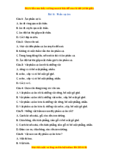 Trắc nghiệm Phản xạ âm KHTN 7 Cánh diều