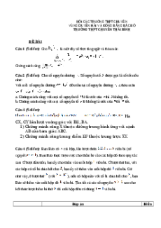 Đề thi HSG Toán 11 Trường THPT Chuyên Thái Bình
