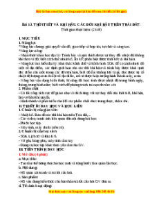 Giáo án Bài 13 Địa lí 6 Chân trời sáng tạo (2024): Thời tiết và khí hậu