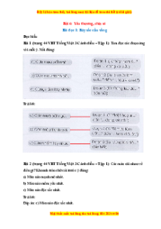 VBT Tiếng Việt 3 Bài 6 (Cánh diều): Yêu thương, chia sẻ