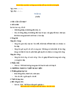 Giáo án Tuần 12 HĐTN lớp 4 Kết nối tri thức