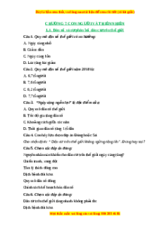 Trắc nghiệm Bài 27 Địa lí 6 Kết nối tri thức: Dân số và sự phân bố dân cư trên thế giới