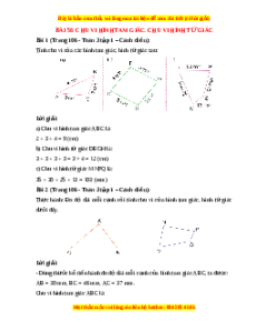 Giải Sgk Toán lớp 3 Bài 50: Chu vi hình tam giác. Chu vi hình tứ giác (Cánh diều)