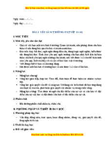 Giáo án Yêu lắm trường ơi Tiếng Việt 2 Chân trời sáng tạo