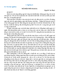 Ngữ liệu ngoài sgk lớp 12 phần Kí