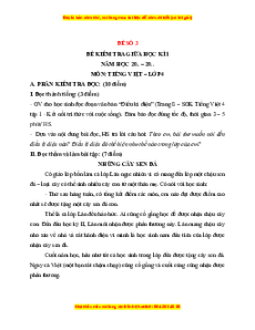 Đề thi giữa kì 1 Tiếng Việt lớp 4 Kết nối tri thức (đề 3)