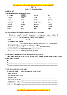 Bài tập Unit 11: Keep fit, stay healthy Tiếng Anh 7 - Mai Lan Hương