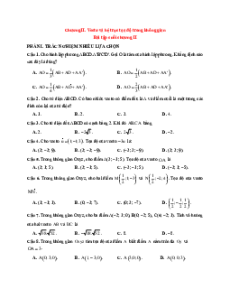 Trắc nghiệm Bài tập cuối chương 2 Toán 12 Đúng-Sai, Trả lời ngắn Kết nối tri thức form 2025