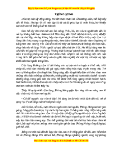 Phiếu bài tập Tuần 2 Phùng Hưng Ngữ văn 6