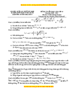 Đề thi vào 10 môn Toán tỉnh Hồ Chí Minh (Hệ không chuyên) năm 2021