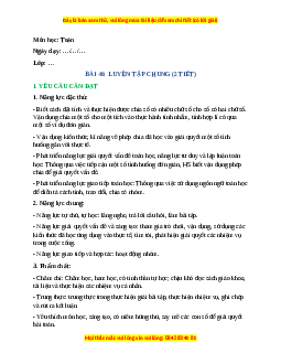 Giáo án Bài 46 Luyện tập chung Toán lớp 4 Cánh diều