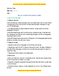 Giáo án Bài 46 Luyện tập chung Toán lớp 4 Cánh diều
