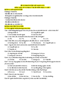 Đề cương ôn tập Giữa kì 2 Địa lí 7 (dùng chung cả 3 sách)