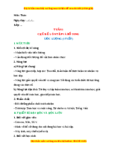 Giáo án Ước lượng Toán 2 Chân trời sáng tạo