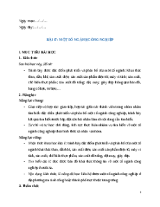 Giáo án Bài 17 Địa lí 12 Chân trời sáng tạo (2024): Một số ngành công nghiệp