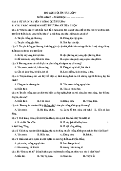 Câu hỏi ôn tập + Đề kiểm tra GDCD 7 theo bài học (chung cho ba sách)