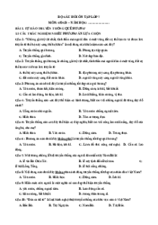 Câu hỏi ôn tập + Đề kiểm tra GDCD 7 theo bài học (chung cho ba sách)