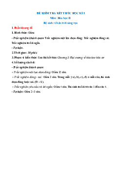 6 đề thi Cuối kì 1 Hóa học 11 Chân trời sáng tạo Có tự luận